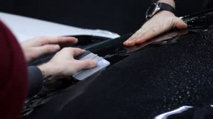 Оклейка крыши в черный полиуретановый глянец - Антигравийное покрытие плёнкой