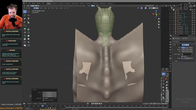 Волосы и ретопология для демонессы в Blender #12 смотреть онлайн