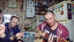 По снегу, летящему с неба - А. Розенбаум - Кавер на кухне