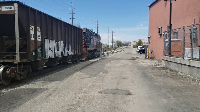 Wheeling and Lake Erie stone train Medina. смотреть онлайн