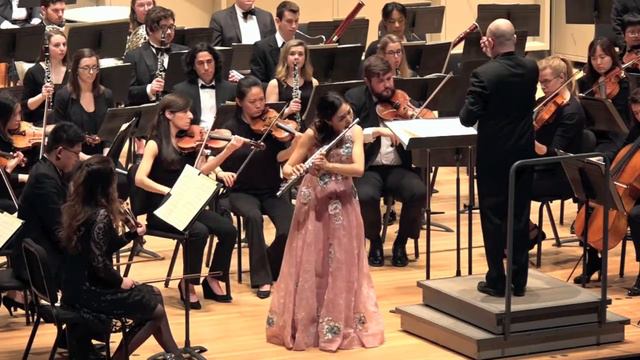Flute Concerto (Jacques Ibert) - Rosa Jang, flute soloist - Stony Brook Symphony Orchestra смотреть онлайн
