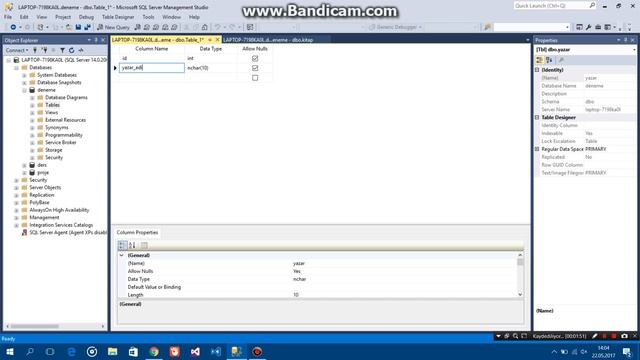 Microsoft SQL Server 2017 - Creating Table , Primary Key and Foreign Key смотреть онлайн