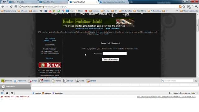 Hack This Site Javascript Challenges (1-7)