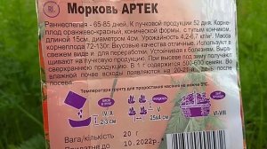 Морковь Артек и Долянка