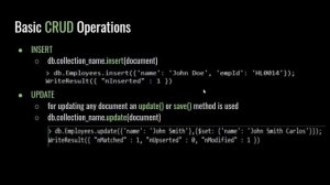 Mongo Shell & CRUD Operators