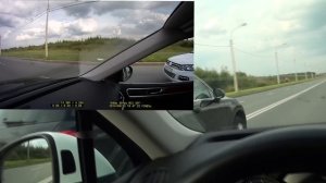Сравнительный заезд VW Touareg 3.0 TDI 245 сток и 204 чип до 280