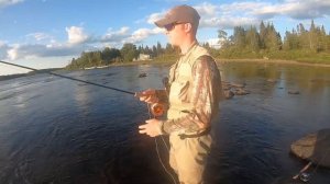 Atlantic Salmon fishing on the Gander River, Newfoundland