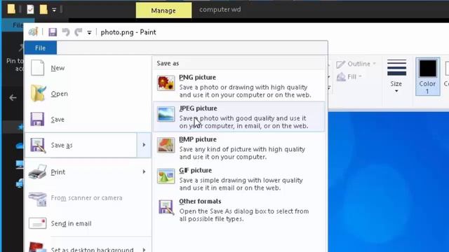 تحويل صيغ الصور باستخدام برنامج الرسام في ويندوز смотреть онлайн