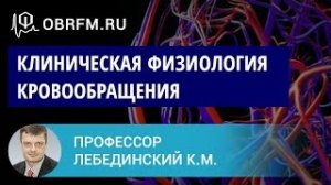 Профессор Лебединский К.М. Клиническая физиология кровообращения то, что важно на каждый день.