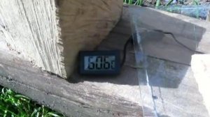Солнце нагревает черный металл до температуры ...... 85 град