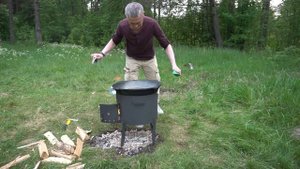 Обжиг чугунного казана