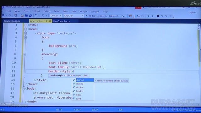ASP.NET MVC tutorials || Using CSS in ASP Net MVC Application by Wilson смотреть онлайн