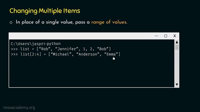 Changing List Items in Python