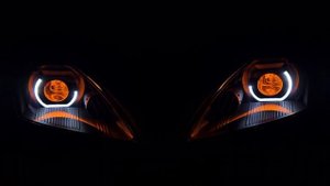 Тюнинг фар Lancer 9 Led дхо drl