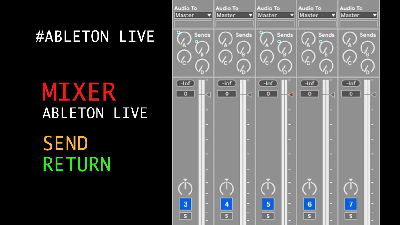 Как работает микшер в Ableton Live, посылы, возвраты и коммутация.