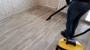 Уборка в квартире моющим пылесосом Kärcher.