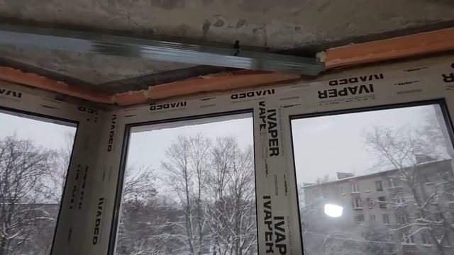 Установка откосов на окна в эркере / Откосы из гипсокартона своими руками / Часть 1 АйДаМастера