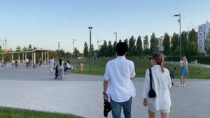 Новый Паровой Фонтан в парке возле Фонда Назарбаева. Город НурСултан (Назарбаев Центр 2)