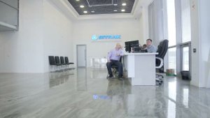 Зона приемки автомобилей в здании нового сервиса