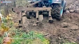 Вспашка и фрезеровка почвы. До и после.
