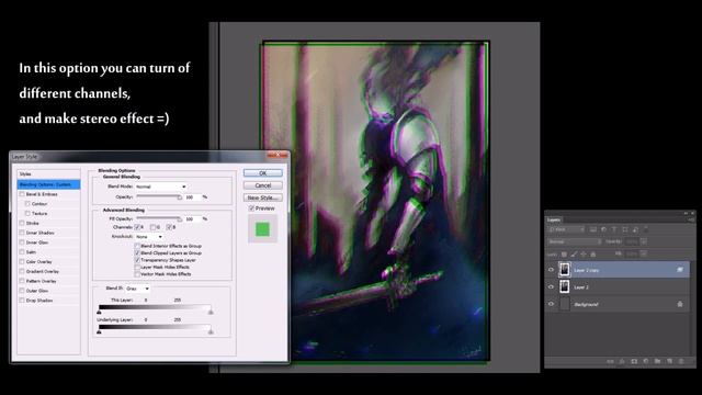 [ Sephiroth Art ] How to Create 3d Stereo FX ● Tutorial ● Photoshop смотреть онлайн