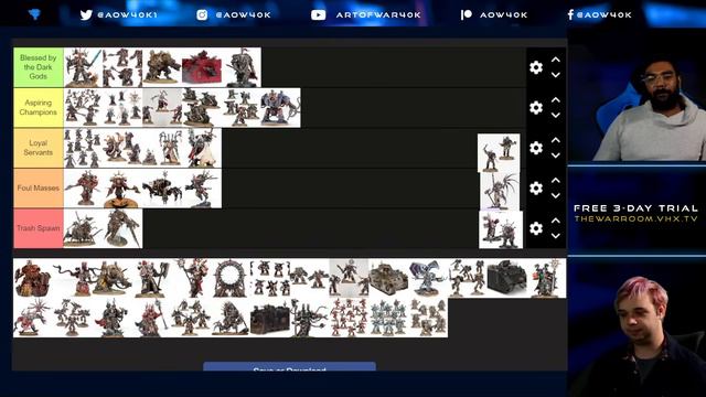 Ranking every Chaos Space Marine Datasheet Warhammer 40k 10th Edition Tier List
