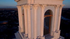 Венёв. Николаевская колокольня. Аэросъемка.