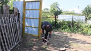 ОТКАТНЫЕ ВОРОТА 9 МЕТРОВ/ ПРОЁМ 6 МЕТРОВ/ СВОИМИ РУКАМИ