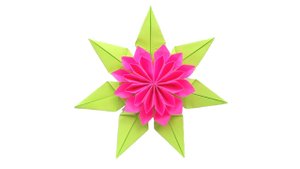 Красивый цветок из бумаги для украшения подарка ?Поделки оригами