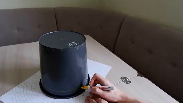 Разметка для стоек на кашпо из полиротанга
