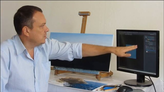 Морской пейзаж маслом, Мастеркласс. Как показать воздух и перспективу в картине смотреть онлайн