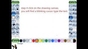 TUX PAINT # TEXT tool #steps to use text tool# undo # redo