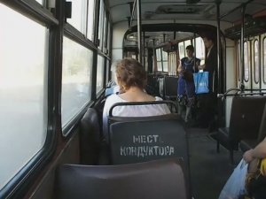 Икарус-280 № 100, Кострома. (В ПАТП-1 №300) из салона.