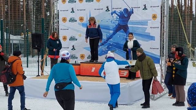 Соревнования по беговым лыжам "Бугровская лыжня" в Охта Парке (Cross-country ski in Ohta Park, SPb)