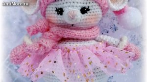 Амигуруми: схема Снегомышка. Игрушки вязаные крючком - Free crochet patterns.