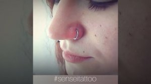 прокол крыла носа, установка сегментарного кольца Днепр