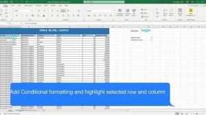 Excel VBA Made Easy - Highlight Selected Cell's Row and Column