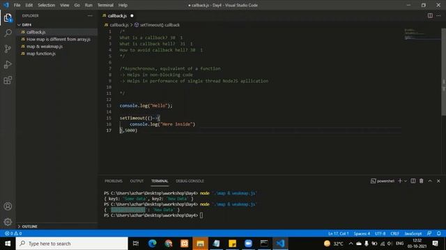 NodeJS Important: callback() and its implementation
