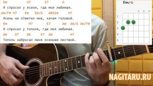 Как играть "Я СПРОСИЛ У ЯСЕНЯ". Аккорды БЕЗ БАРРЭ, разбор + вступление, на гитаре