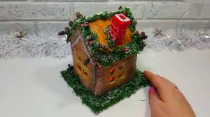 Зимняя избушка. Новогодние поделки. DIY.