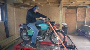 ИЖ П3 на Диностенде без глушителя , замер мощности , 4-700