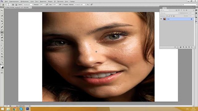 Уроки Photoshop CS6 - Как убрать родинку с фотографии смотреть онлайн