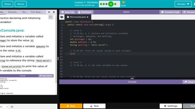 AP CS A - Code.org: Unit 2: Lesson 1 #4 (2022) смотреть онлайн