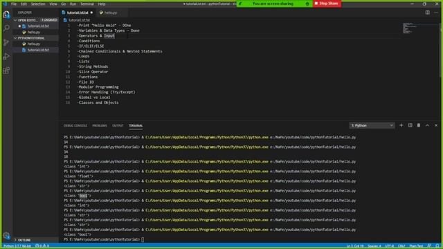 Python Tutorial - 01 | Print, Variables & Data Types, Operators & Input