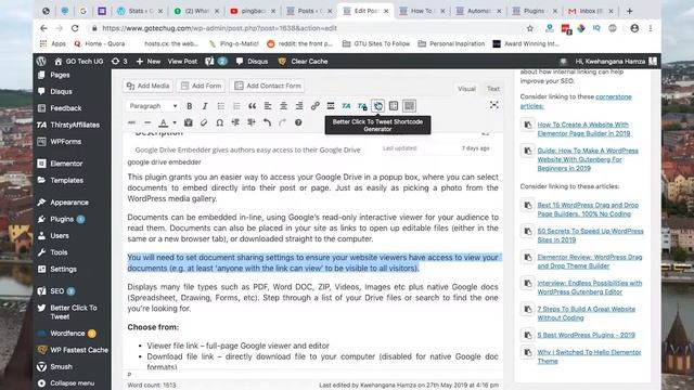 WordPress Tutorial: How To Add Click To Tweet in WordPress Posts смотреть онлайн