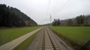 Быстрые поезда в Европе красивое видео с видом из окна кабины машинистов поездка в Австрии