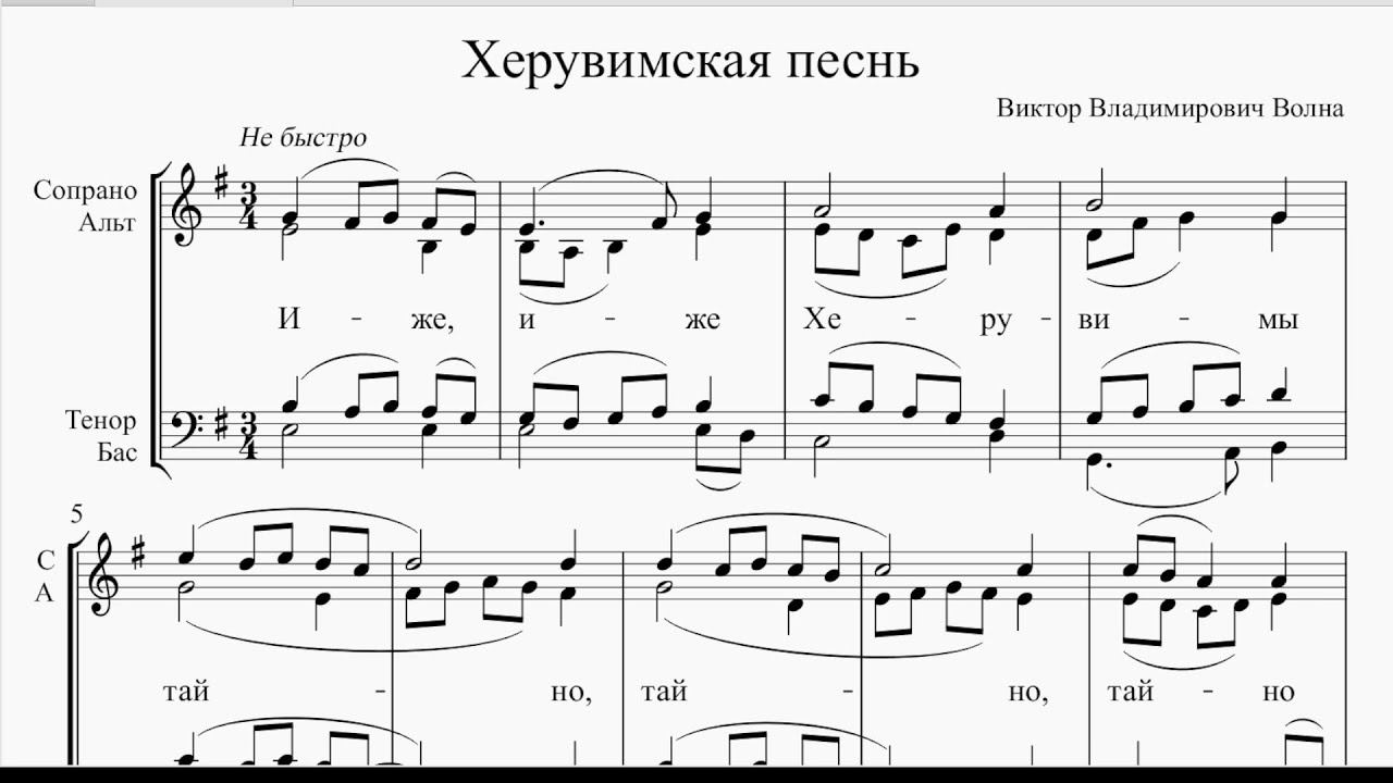 Херувимская песнь В. В. Волна