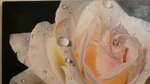Живопись маслом, как написать розу.oil painting / Прекрасная роза (по мастер-классу Надежды Ильиной