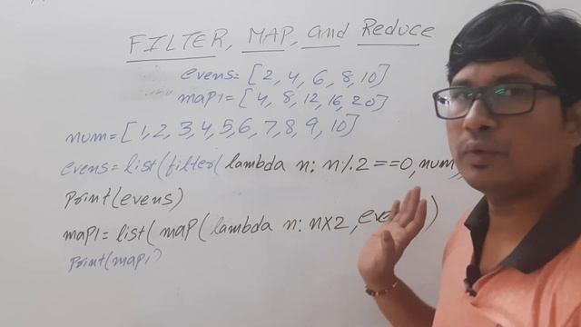 L 43: FILTER, MAP AND REDUCE IN PYTHON | USE OF LAMBDA FUNCTION | PYTHON COURSE