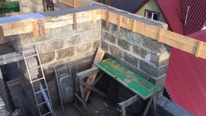 Залит армопояс под плиты перекрытия Завод "АРБОЛИТ-ЭКО"